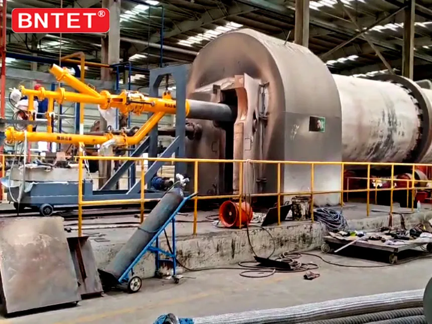 rotary kiln burner installation project